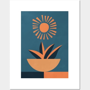 Sun, Plant, Retro Print, Boho, Botanical , Succulent Posters and Art